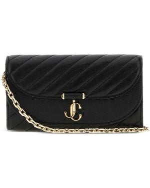 Jimmy Choo Portefeuille À Bride En Chaîne - Black
