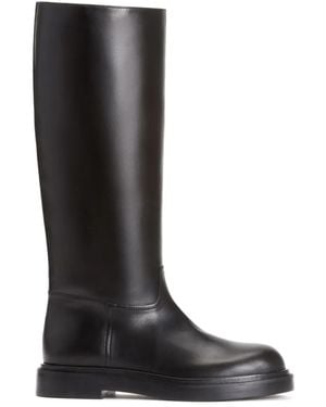 Fabiana Filippi Leather Knee-High Boots - Black