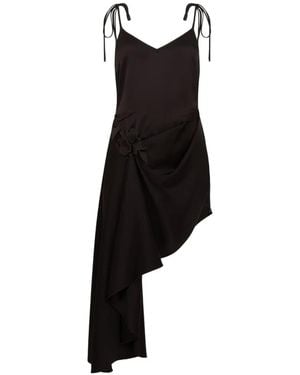 David Koma Appliqué Draped Mini Dress - Black