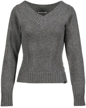 BOHEMSEO Bok V-Neck Jumper - Grey