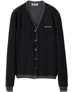 Miu Miu Cardigan À Col V - Noir