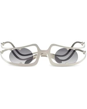 Henrik Vibskov Robyn Geometric-Frame Sunglasses - Metallic