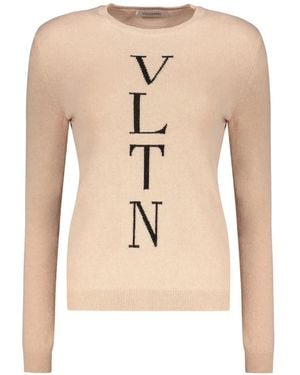 Valentino Garavani Intarsia-Knit Jumper - Natural