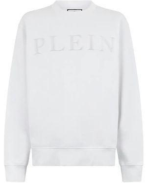 Philipp Plein Sweatshirt Mit Logo-Stickerei - Weiß