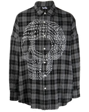 Haculla Slogan-Print Skull Shirt - Black