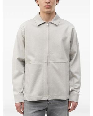 BOSS Zip-Up Long-Sleeve Shirt - Gray