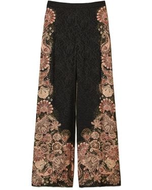 Twinset Paisley-Print Trousers - Black