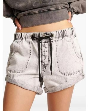 One Teaspoon Elasticated Waistband Shorts - Black
