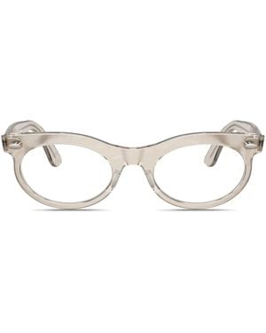 Ray-Ban Wayfarer Oval-Frame Glasses - Gray