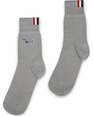 Thom Browne Calzini Hector Jacquard - Grigio