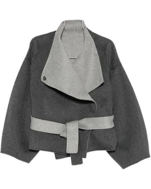 Frankie Shop Mantel Mit Gürtel - Grau