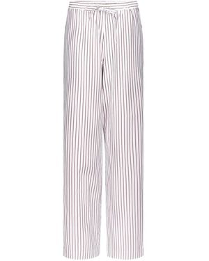 Loulou de Saison Cisco Striped Drawstring Trousers - White