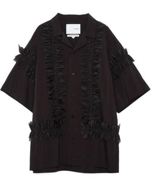 Yoshio Kubo Fringe Leaf Shirt - Black