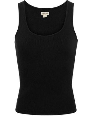 L'Agence Adira Scoop-Neck Tank Top - Black