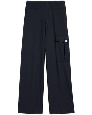 Ami Paris Straight Fit Cargo Trousers - Blue