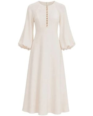 Zimmermann Embellished Cutout Midi Dress - White