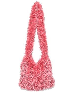ERL Schultertasche Mit Shearling - Pink