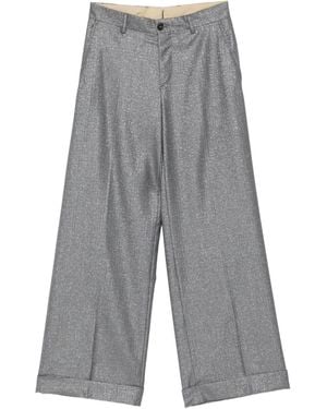 Luigi Bianchi Pantaloni Sartoriali Con Glitter - Grigio