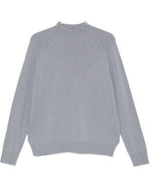 Peserico High-Neck Raglan-Sleeve Jumper - Grey