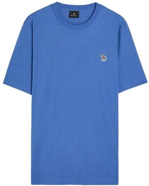 Paul Smith Zebra-Patch T-Shirt - Blue