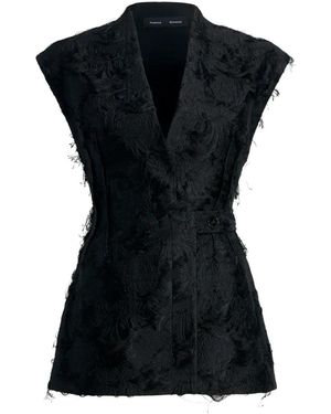 Proenza Schouler Cindle Jacquard Gillet - Black