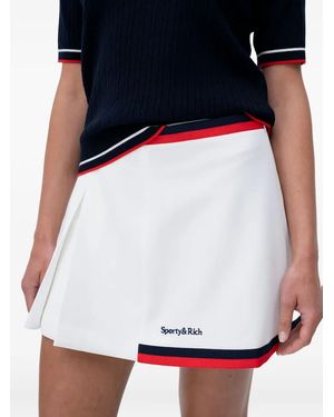 Sporty & Rich Mila Pleated Mini Skirt - Black