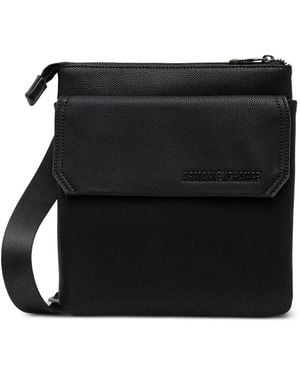 ARMANI EXCHANGE Logo-Detail Pocket Messenger Bag - Black