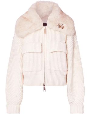 Liu Jo Wool Bomber Jacket With Teddy Collar