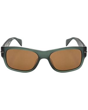 Rag & Bone Lunettes De Soleil À Monture Rectangulaire - Green
