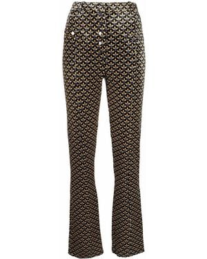 Rabanne Patterned Buttoned Trousers - Grey