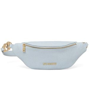 Love Moschino Logo-Plaque Zip Belt Bag - White