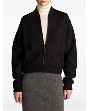 Vince Ponte-Knit Bomber Jacket - Black