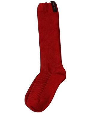 Valentino Garavani Logo-Patch Socks - Red
