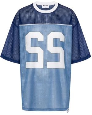 Moschino Mesh Panelled T-Shirt - Blue