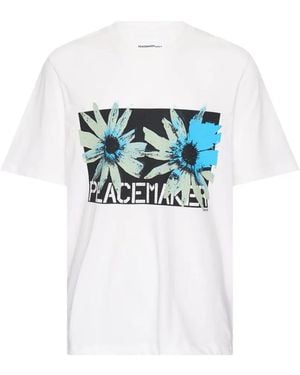 Oamc Peacemaker T-Shirt Peacemaker En Coton À Fleurs - White