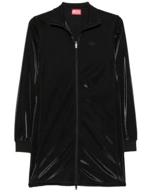 DIESEL D-Rosy Zip-Up Mini Dress - Black