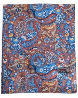 Ascot Bi-Fantasy Paisley Scarf - Blue