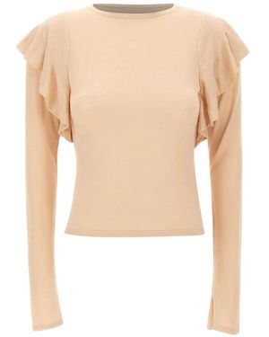 Marella Selva Ruffled T-Shirt - White