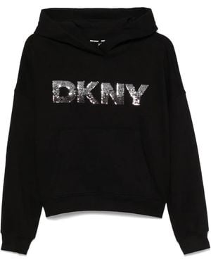 DKNY Felpa Con Logo Di Paillettes - Nero