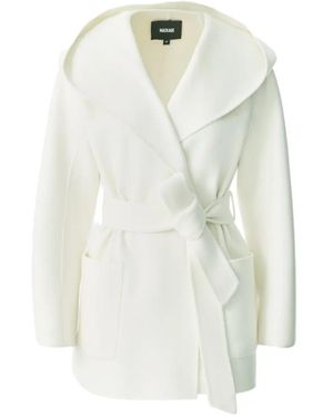 Mackage Paya Hooded Belted Coat - White
