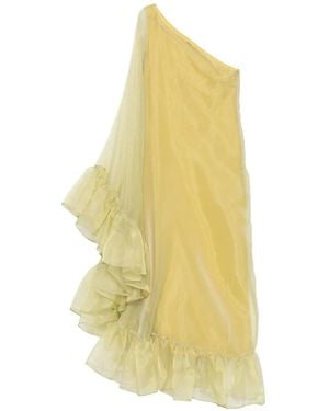 Taller Marmo One-Shoulder Ruffled Dress - Yellow