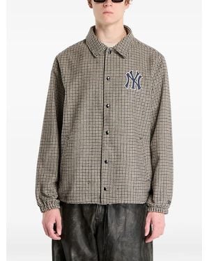 KTZ Check Embroidered Coaches Jacket - Grey