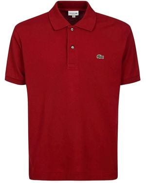 Lacoste Cotton Short-Sleeve Polo Shirt - Red