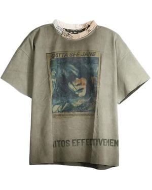 SAITOS See Jane Distressed T-Shirt - Grey