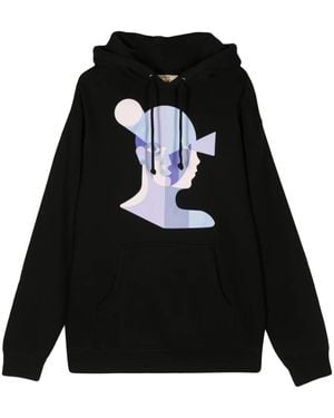 Kidsuper Hoodie Imprimé Bauhaus Visage - Noir