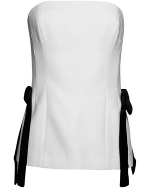 Florence & Fortitude Bandeau-Top Mit Schleifen - Weiß