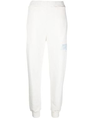 Opening Ceremony Embroidered-Logo Slim Track Trousers - White