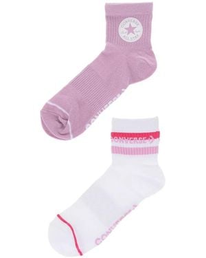 Converse Gerippte All Star Chuck Taylor Socken (2Er-Set) - Pink