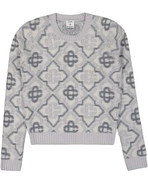 CASABLANCA Monogram-Pattern Jumper - Grey