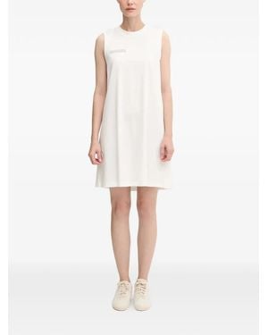 PANGAIA Lettering-Print Mini Dress - White